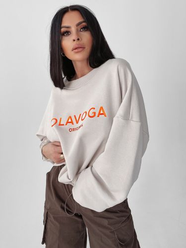 Bluza oversize Ava Ola Voga beżowa